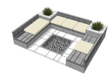 Meble ogrodowe z betonowych prefabrykat&oacute;w