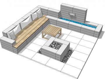 Meble ogrodowe z betonowych prefabrykat&oacute;w